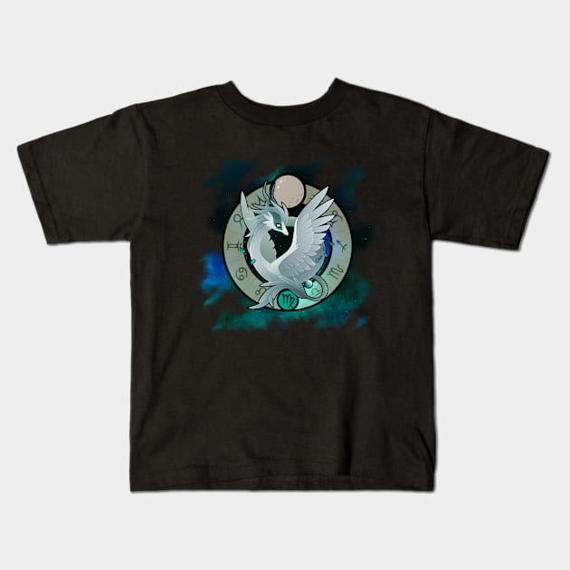 Zodiac Dragons: Virgo Kids T-Shirt by FennecSilvestre